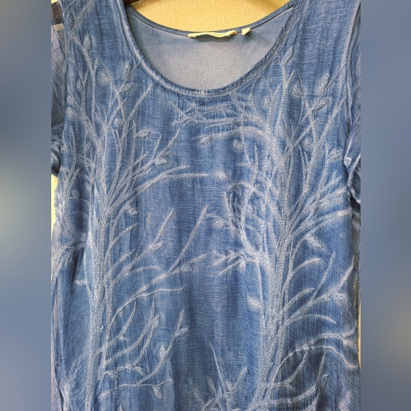 Soft Surroundings Womens Knee-length 100% Silk Embroidered Dress Size M - Picture 6 of 9